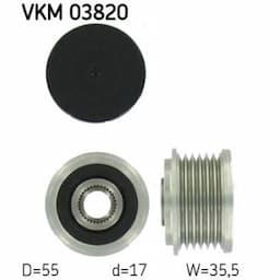 Poulie roue libre, alternateur VKM 03820 SKF