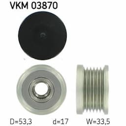 Poulie roue libre, alternateur VKM 03870 SKF