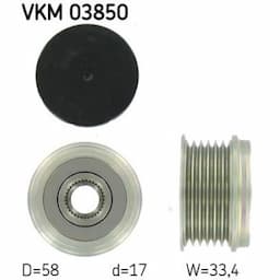 Poulie roue libre, alternateur VKM 03850 SKF