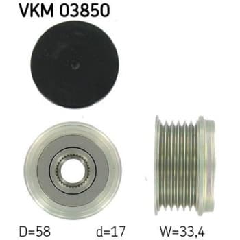 Poulie roue libre, alternateur VKM 03850 SKF