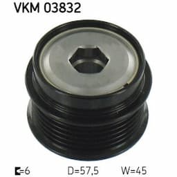 Poulie roue libre, alternateur VKM 03832 SKF