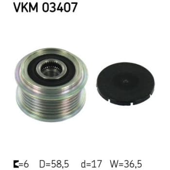 Poulie roue libre, alternateur VKM 03407 SKF