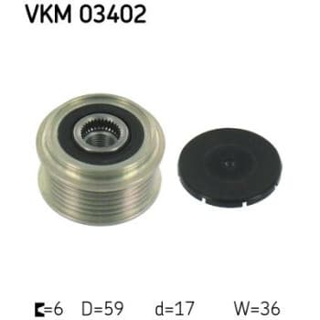 Poulie roue libre, alternateur VKM 03402 SKF