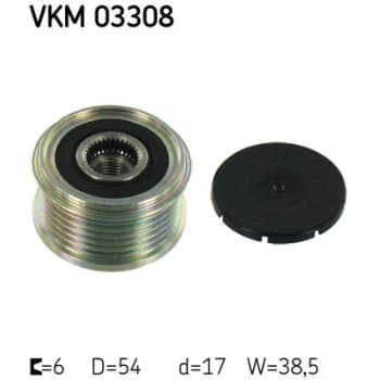 Poulie roue libre, alternateur VKM 03308 SKF