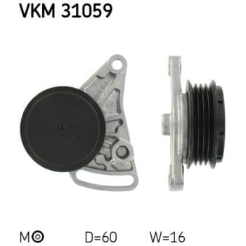 Poulie-tendeur, courroie trapézoïdale à nervures VKM 31059 SKF