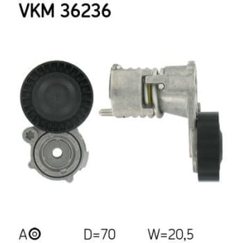 Poulie-tendeur, courroie trapézoïdale à nervures VKM 36236 SKF