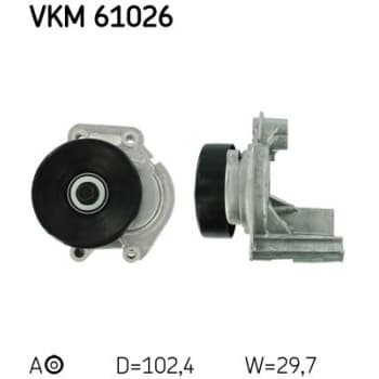 Poulie-tendeur, courroie trapézoïdale à nervures VKM 61026 SKF