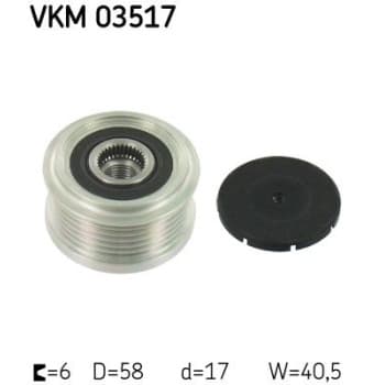 Poulie roue libre, alternateur VKM 03517 SKF