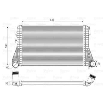 Intercooler, échangeur 818339 Valeo