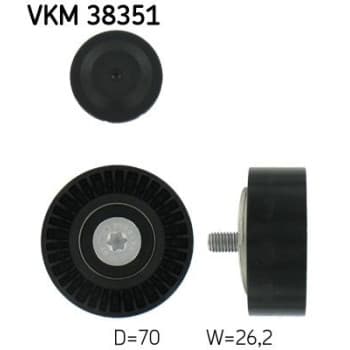 Poulie renvoi/transmission, courroie trapézoïdale à nervures VKM 38351 SKF