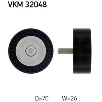 Poulie renvoi/transmission, courroie trapézoïdale à nervures VKM 32048 SKF