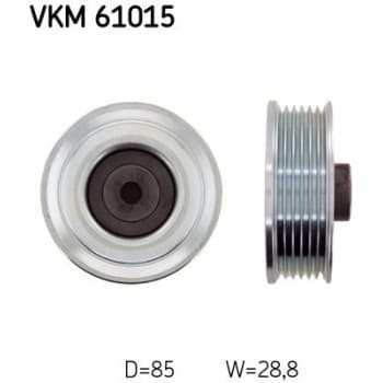 Poulie renvoi/transmission, courroie trapézoïdale à nervures VKM 61015 SKF