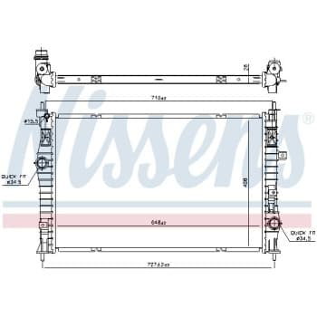 Radiateur, refroidissement du moteur 636042 Nissens