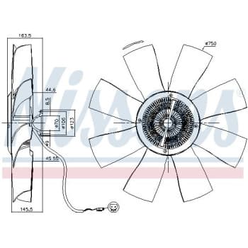 Embrayage, ventilateur de radiateur 86021 Nissens