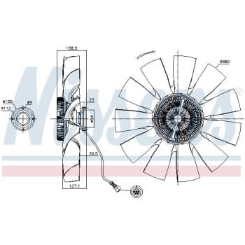 Embrayage, ventilateur de radiateur 86020 Nissens