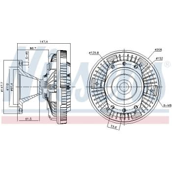 Embrayage, ventilateur de radiateur 86034 Nissens