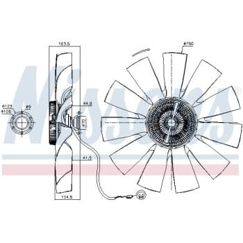 Embrayage, ventilateur de radiateur 86029 Nissens