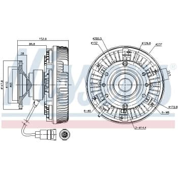 Embrayage, ventilateur de radiateur 86028 Nissens