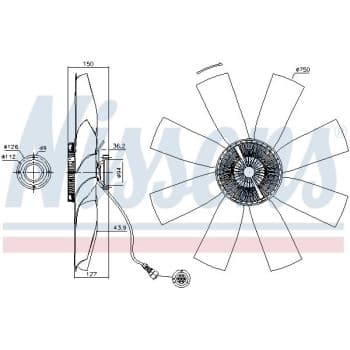 Embrayage, ventilateur de radiateur 86027 Nissens
