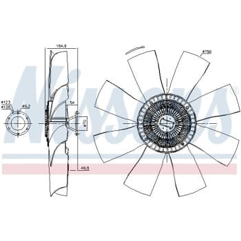 Embrayage, ventilateur de radiateur 86026 Nissens