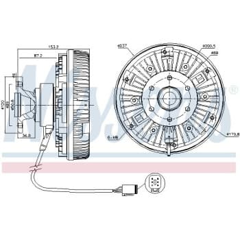 Embrayage, ventilateur de radiateur 86023 Nissens