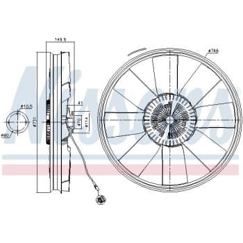 Embrayage, ventilateur de radiateur 86060 Nissens