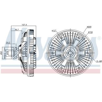 Embrayage, ventilateur de radiateur 86058 Nissens