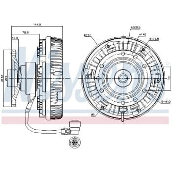 Embrayage, ventilateur de radiateur 86055 Nissens