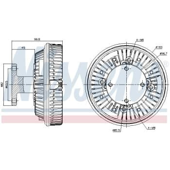 Embrayage, ventilateur de radiateur 86054 Nissens