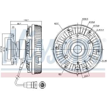 Embrayage, ventilateur de radiateur 86048 Nissens