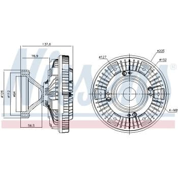 Embrayage, ventilateur de radiateur 86046 Nissens