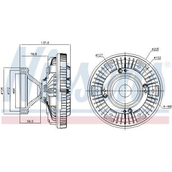 Embrayage, ventilateur de radiateur 86046 Nissens