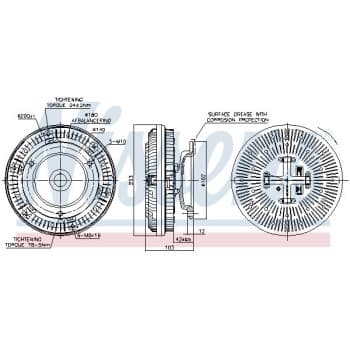 Embrayage, ventilateur de radiateur 86040 Nissens