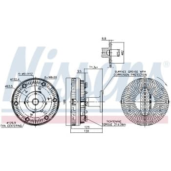 Embrayage, ventilateur de radiateur 86038 Nissens