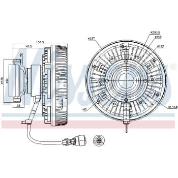 Embrayage, ventilateur de radiateur 86089 Nissens