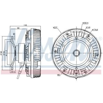 Embrayage, ventilateur de radiateur 86085 Nissens