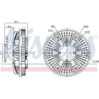 Embrayage, ventilateur de radiateur 86084 Nissens