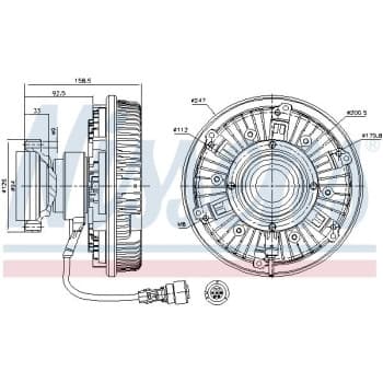 Embrayage, ventilateur de radiateur 86081 Nissens