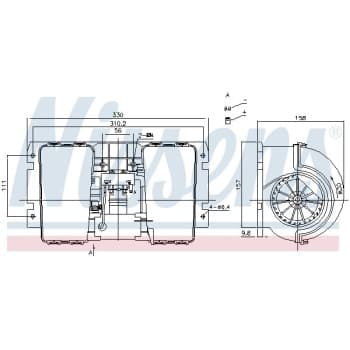 Moteur électrique, pulseur d'air habitacle 87146 Nissens