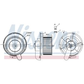 Ventilateur de chauffage 87145 Nissens