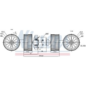 Moteur électrique, pulseur d'air habitacle 87191 Nissens