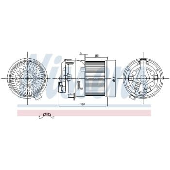 Pulseur d'air habitacle 87258 Nissens