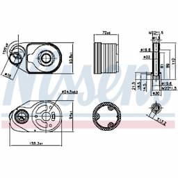 Radiateur d'huile 90796 Nissens