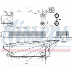 Radiateur d'huile 90784 Nissens