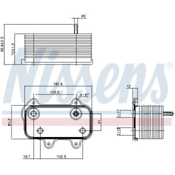 Radiateur d'huile 90753 Nissens