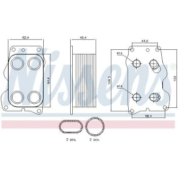 Radiateur d'huile 90740 Nissens