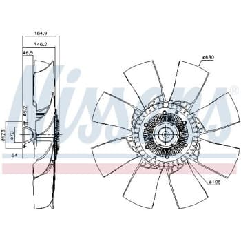 Embrayage, ventilateur de radiateur 86041 Nissens