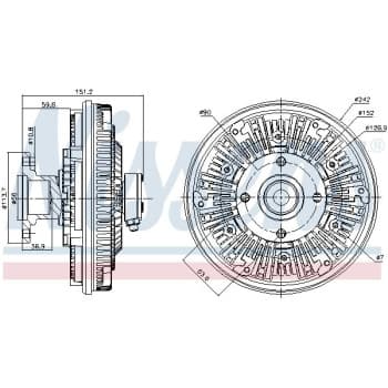 Embrayage, ventilateur de radiateur 86030 Nissens