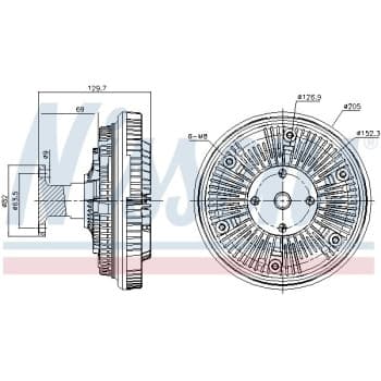 Embrayage, ventilateur de radiateur 86091 Nissens