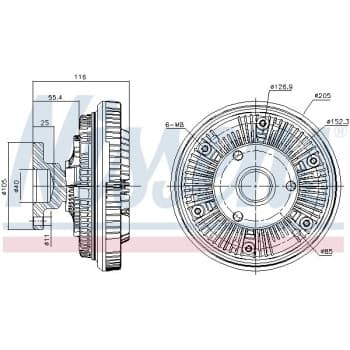 Embrayage, ventilateur de radiateur 86090 Nissens